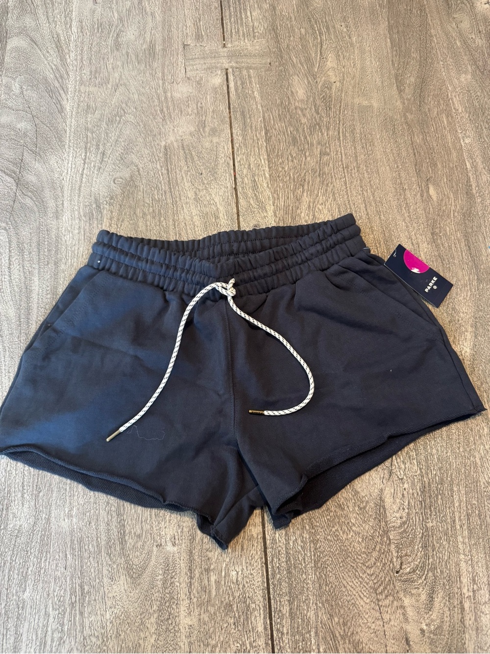 Parke Women's Black Athletic Drawstring Shorts with Elastic Waist